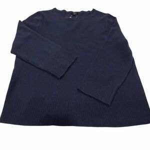 J Crew Wool Cashmere Loose Fit Pullover Sweater, NWT, Navy XL